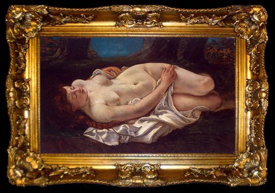 framed  Gustave Courbet Reclining Woman, ta009-2